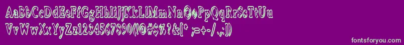 Boosta Font – Green Fonts on Purple Background