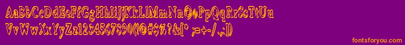 Boosta Font – Orange Fonts on Purple Background