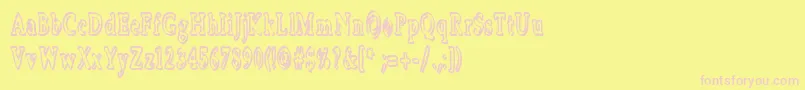 Boosta Font – Pink Fonts on Yellow Background