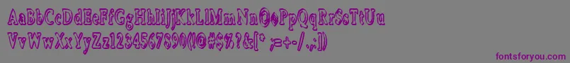 Boosta Font – Purple Fonts on Gray Background