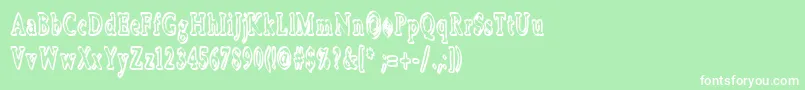 Boosta Font – White Fonts on Green Background