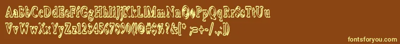 Boosta Font – Yellow Fonts on Brown Background