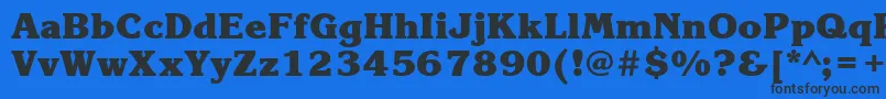 Шрифт KorinnablacktttBold – чёрные шрифты на синем фоне