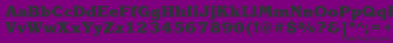 KorinnablacktttBold-Schriftart – Schwarze Schriften auf violettem Hintergrund
