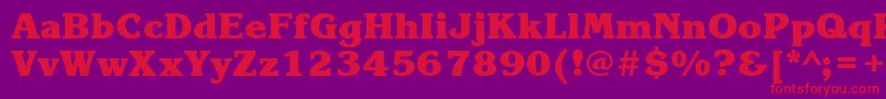 KorinnablacktttBold Font – Red Fonts on Purple Background