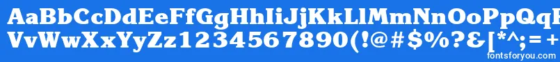 フォントKorinnablacktttBold – 青い背景に白い文字