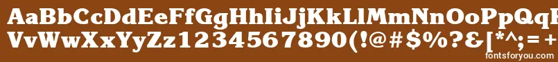 フォントKorinnablacktttBold – 茶色の背景に白い文字