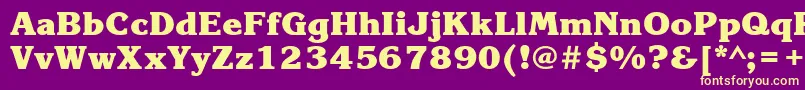 KorinnablacktttBold Font – Yellow Fonts on Purple Background