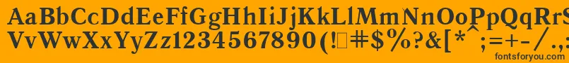 Шрифт QuantAntiquaBold.001.001 – чёрные шрифты на оранжевом фоне