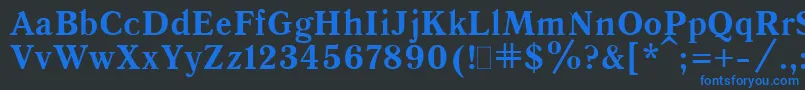 QuantAntiquaBold.001.001 Font – Blue Fonts on Black Background