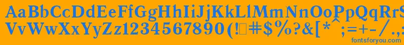 QuantAntiquaBold.001.001 Font – Blue Fonts on Orange Background