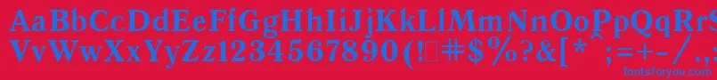 QuantAntiquaBold.001.001 Font – Blue Fonts on Red Background