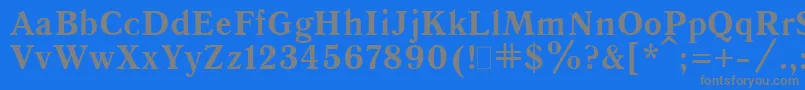 Шрифт QuantAntiquaBold.001.001 – серые шрифты на синем фоне