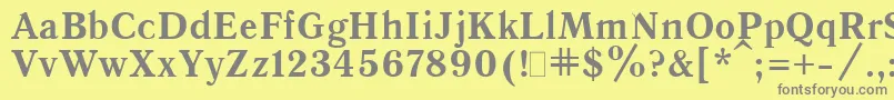 QuantAntiquaBold.001.001 Font – Gray Fonts on Yellow Background