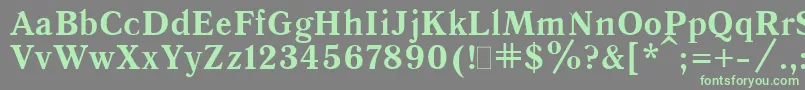 QuantAntiquaBold.001.001 Font – Green Fonts on Gray Background