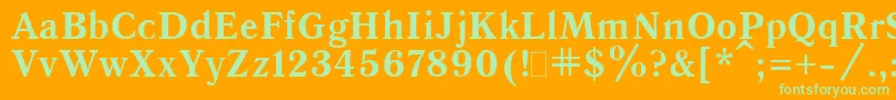 QuantAntiquaBold.001.001 Font – Green Fonts on Orange Background