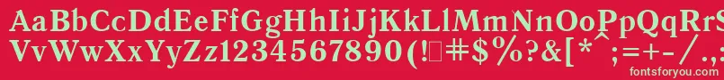 QuantAntiquaBold.001.001 Font – Green Fonts on Red Background