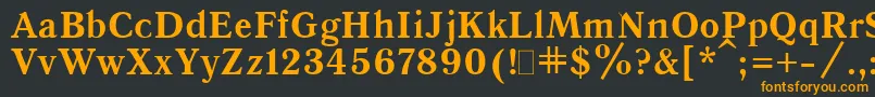 Шрифт QuantAntiquaBold.001.001 – оранжевые шрифты на чёрном фоне
