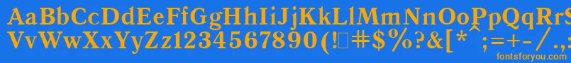 Шрифт QuantAntiquaBold.001.001 – оранжевые шрифты на синем фоне