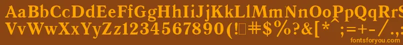QuantAntiquaBold.001.001 Font – Orange Fonts on Brown Background