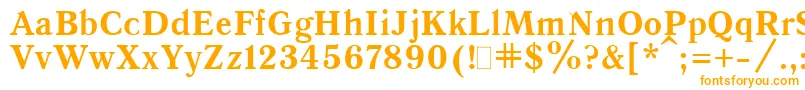 QuantAntiquaBold.001.001-fontti – oranssit fontit valkoisella taustalla