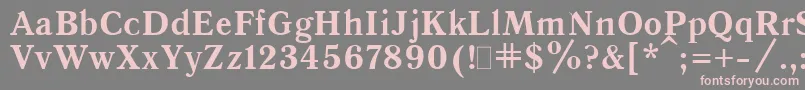 QuantAntiquaBold.001.001-Schriftart – Rosa Schriften auf grauem Hintergrund