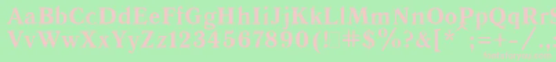 QuantAntiquaBold.001.001-Schriftart – Rosa Schriften auf grünem Hintergrund