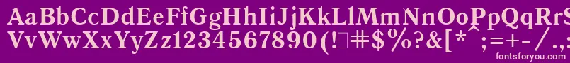 フォントQuantAntiquaBold.001.001 – 紫の背景にピンクのフォント