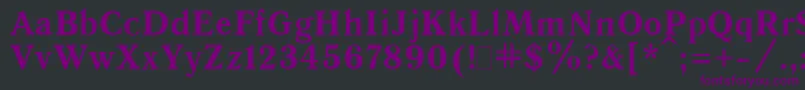 フォントQuantAntiquaBold.001.001 – 黒い背景に紫のフォント