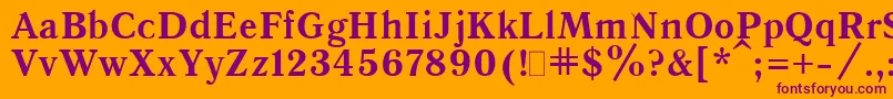 Шрифт QuantAntiquaBold.001.001 – фиолетовые шрифты на оранжевом фоне