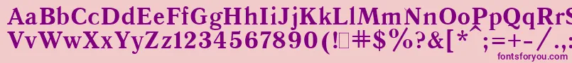 QuantAntiquaBold.001.001 Font – Purple Fonts on Pink Background