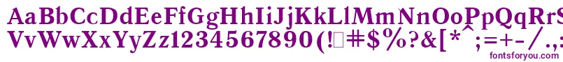 Czcionka QuantAntiquaBold.001.001 – fioletowe czcionki na białym tle