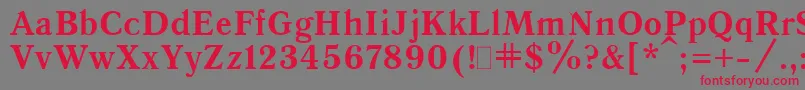 QuantAntiquaBold.001.001 Font – Red Fonts on Gray Background