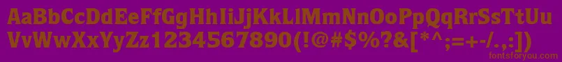 ItcQuorumLtBlack Font – Brown Fonts on Purple Background