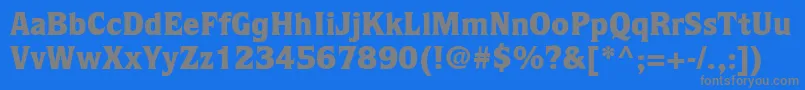 ItcQuorumLtBlack Font – Gray Fonts on Blue Background
