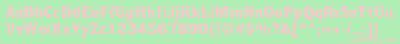 ItcQuorumLtBlack Font – Pink Fonts on Green Background