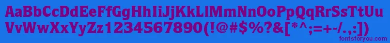 ItcQuorumLtBlack Font – Purple Fonts on Blue Background