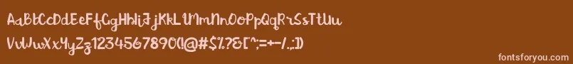 Шрифт BrushAction – розовые шрифты на коричневом фоне