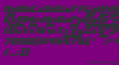 HuggyBearItalic font – Black Fonts On Purple Background