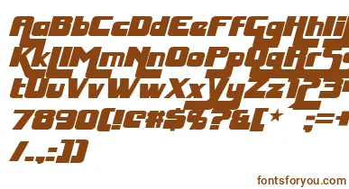 HuggyBearItalic font – Brown Fonts On White Background