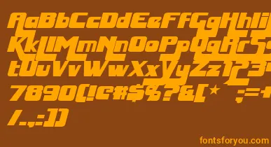 HuggyBearItalic font – Orange Fonts On Brown Background