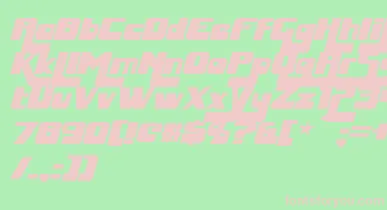 HuggyBearItalic font – Pink Fonts On Green Background