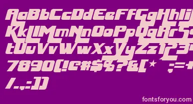 HuggyBearItalic font – Pink Fonts On Purple Background