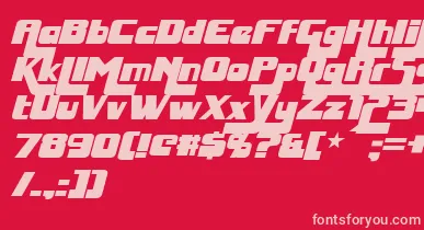 HuggyBearItalic font – Pink Fonts On Red Background