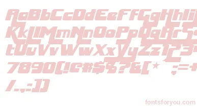 HuggyBearItalic font – Pink Fonts On White Background