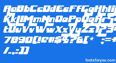 HuggyBearItalic font – White Fonts On Blue Background