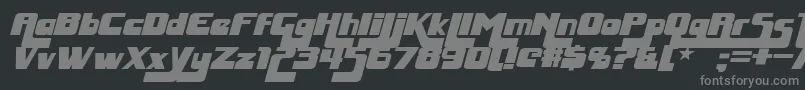 HuggyBearItalic Font – Gray Fonts on Black Background