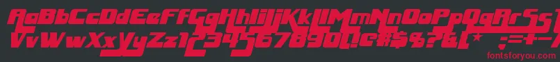 HuggyBearItalic Font – Red Fonts on Black Background