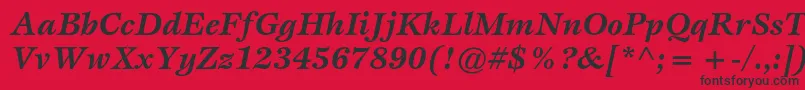 フォントEspritstdBolditalic – 赤い背景に黒い文字