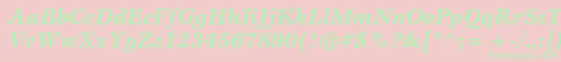 EspritstdBolditalic Font – Green Fonts on Pink Background